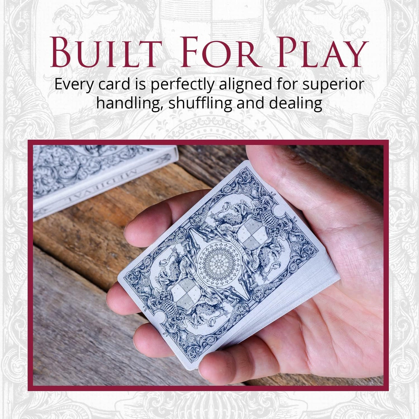 Medieval Playing Cards with Unique Seal and Free Card Game Ebook, Stand Out with Cool Poker Cards, Black Deck of Playing Cards, Unique Illustrated Designs for Kids & Adults, Playing Card Decks