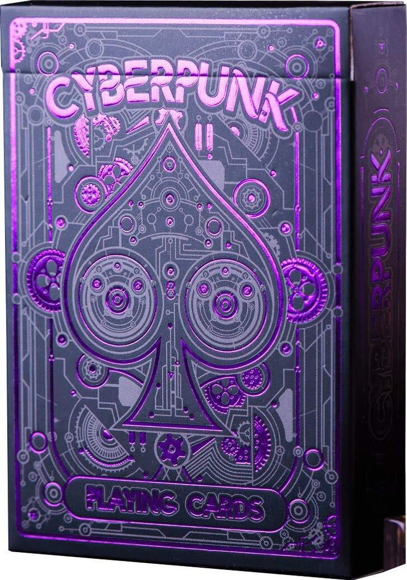 Cyberpunk Purple Cardistry Cards, Kids & Adults Black Deck with E-Book, Unique Cyberpunk Poker Cards