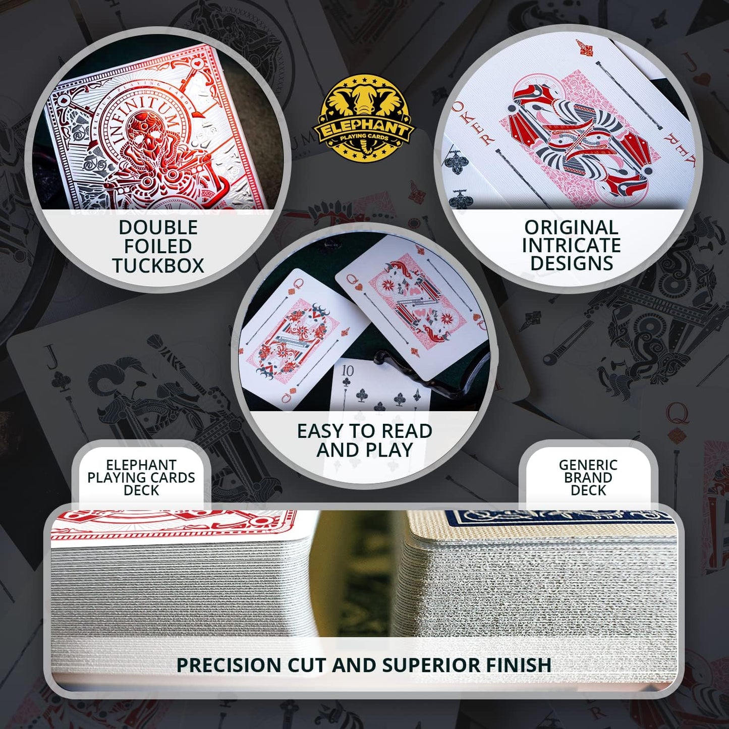 Infinitum Playing Cards, Unique Playing Cards with Illustrations, Premium Deck of Playing Cards for Kids and Adults, Cool Playing Cards with Card Game E-Book