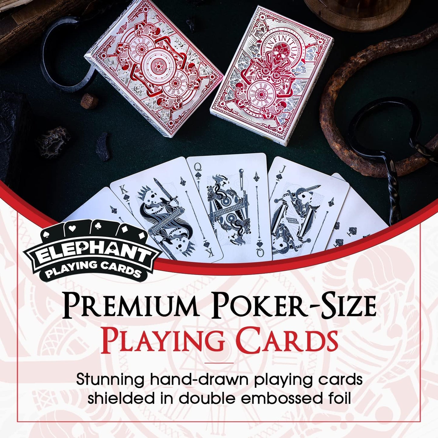 Infinitum Playing Cards, Unique Playing Cards with Illustrations, Premium Deck of Playing Cards for Kids and Adults, Cool Playing Cards with Card Game E-Book