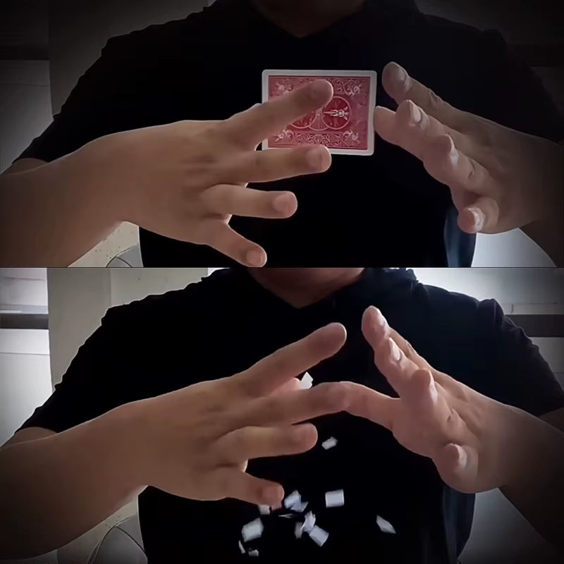 Gorgeous Vanish Magic Tricks Playing Card Vanishes to Snowflakes Appearing Card Change Magia Close up Street Illusions Gimmicks