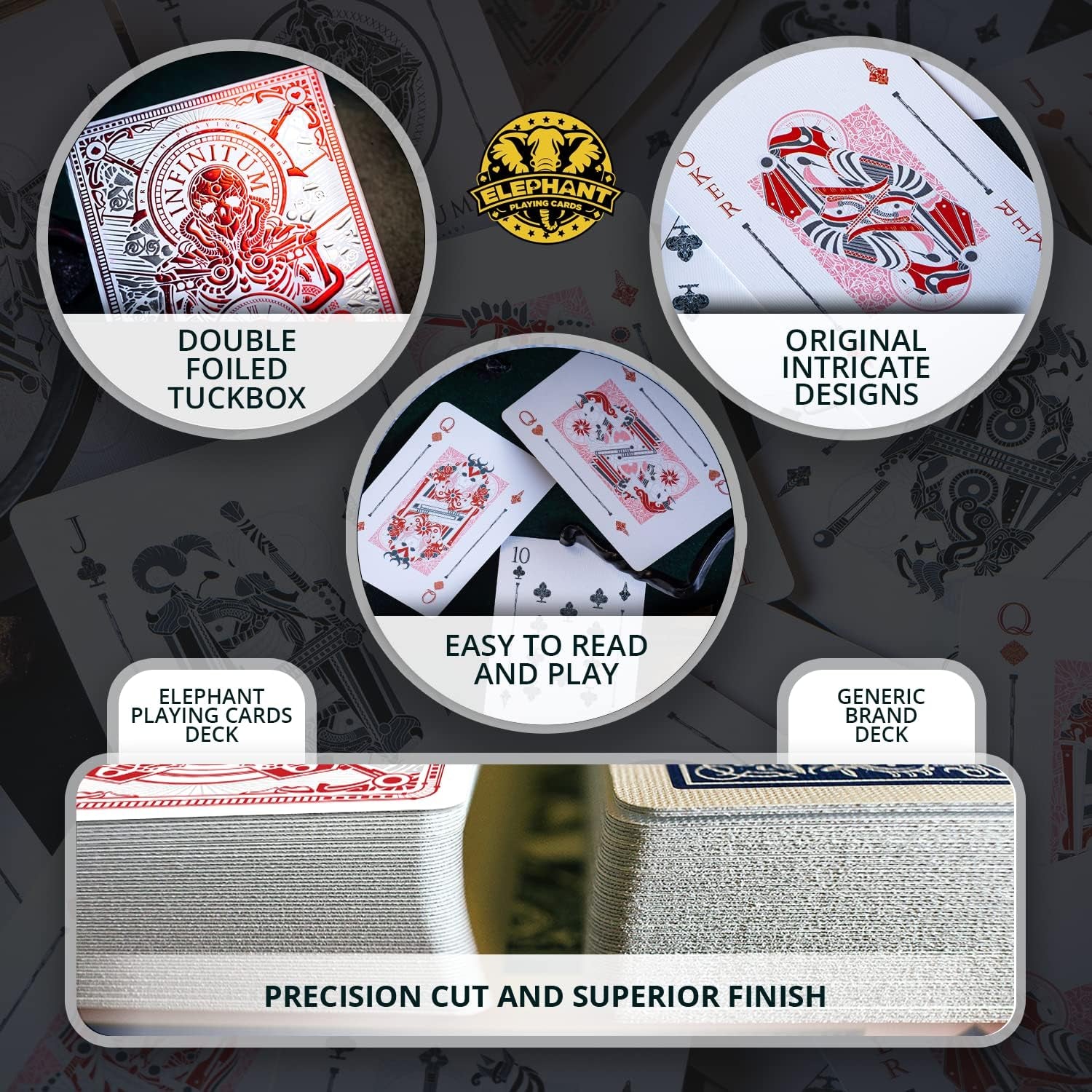 Infinitum Playing Cards, Unique Playing Cards with Illustrations, Premium Deck of Playing Cards for Kids and Adults, Cool Playing Cards with Card Game E-Book